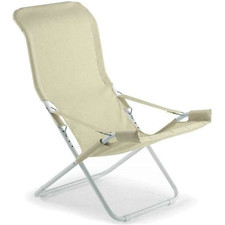 Chaise Longue Fiam Fiesta Cadre Acier Blanc Avec Tissu En Jute 127BSJUT Lit
