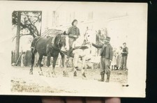 VAL D AJOL  CP PHOTO PAYSANS ATTELAGE