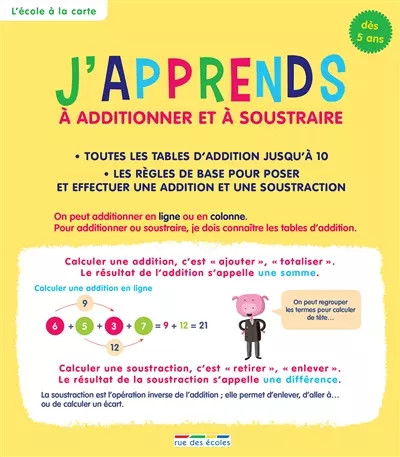 Apprends additionner et - à,