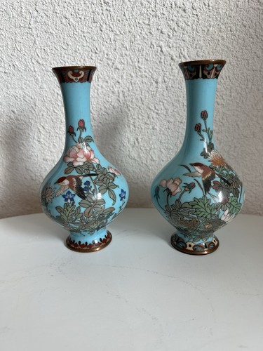 Paire vase email - de, en