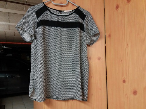Blouse noire beige - noire,