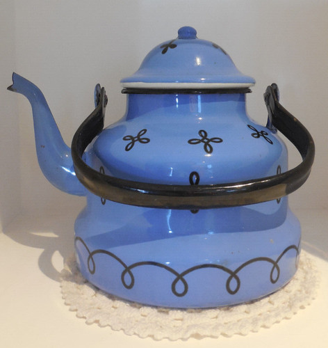 Bouilloire emaillee bleu - ,