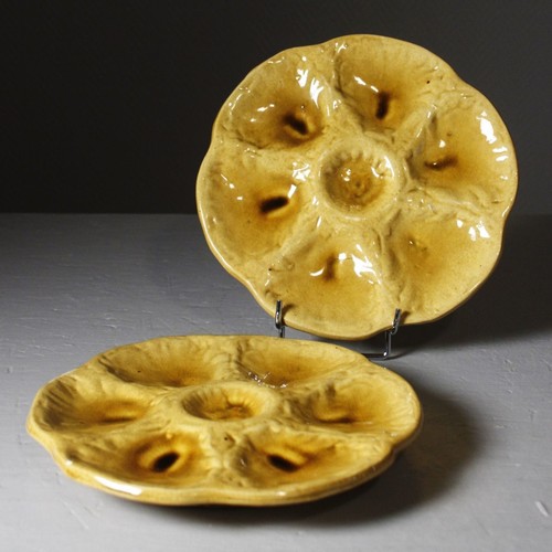 Paire assiettes huîtres - d'assiettes, à