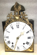 Mouvement comtoise 18ème, coq, grande cheminée arrière etc