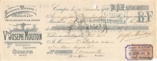 1913 DISTILLATEUR LIQUORISTE VEUVE JOSEPH MOUTON A COMPS - M. BALESTRA A MAR
