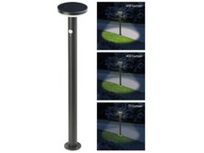 Borne lumineuse solaire 600lm à LED SWL-600 avec détecteurs - Lunartec