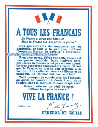 Affiche poster gaulle - poster,