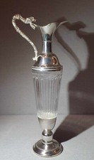 Carafe / Aiguière ancienne - Cristal et Maillechort - Italie - XXe siècle 