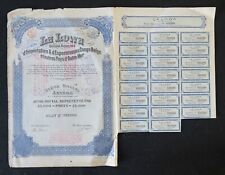 Action 1924  LA LOWA SA  IMPORTATION CONGO BELGE ANVERS titre bond share 3