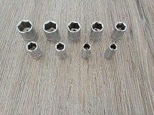 Lot de 9 douilles 1/4 FACOM dimensions 5,5 à 13mm 6 pans