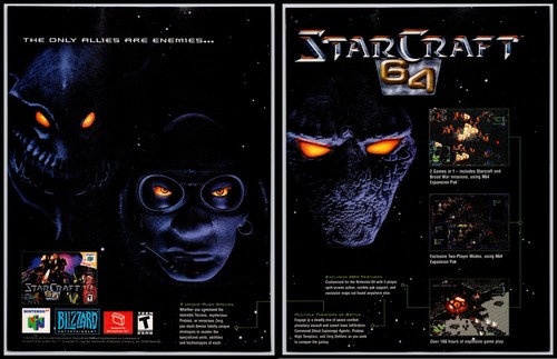Starcraft nintendo n64 game - starcraft,
