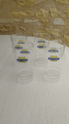 Lot verres ricard plastique - 4,