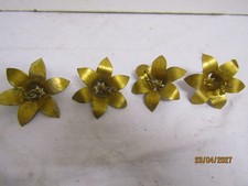 lot de 4 fleurs  en laiton