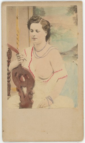 Cdv érotique rehaussée - cdv,