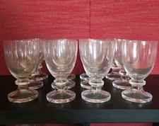 Set 12 Verres à Vin Cristal de DAUM 1970 Modèle Fomerey