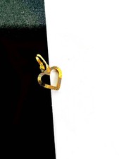 Pendentif coeur Or jaune Massif 18k 750/1000 Neuf