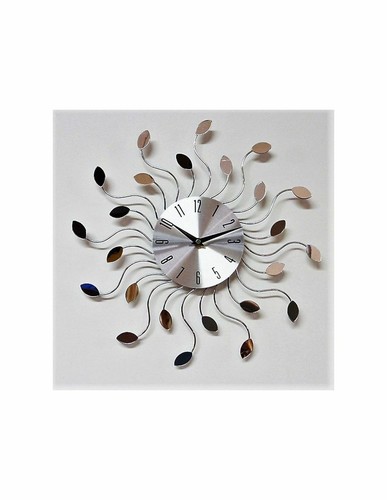 Horloge metal soleil design - horloge,