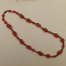 Ancien Collier perles en verre