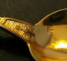 12 CUILLERES A LA RUSSE MOKA CAFE METAL DORE POINCON ETOILE  ( 1882 / 1890 )