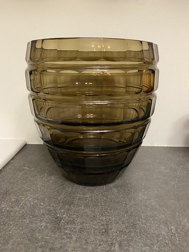 Vase verre fumé art - vase,