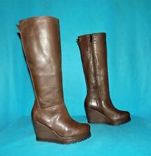 LEA FOSCATI bottes compensées en cuir marron  pointure 36 EUR