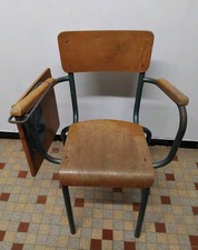 Ancienne Chaise D'écolier Avec Tablette Vintage ( Réf : Hang )