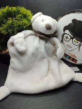 Doudou plat ours blanc