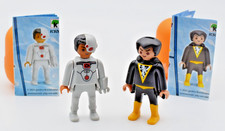Playmobil DC Comic Heroes - Cyborg & Black Adam Figures. Kinder Surprise