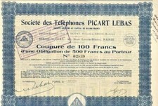 A3  -   STE DES TELEPHONES PICART LEBAS  coupure