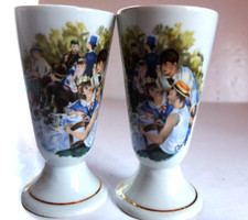 2 MAZAGRANS EN PORCELAINE DE  LIMOGES . R. BONHOMME