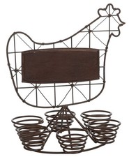 Coquetier porte-oeufs poule