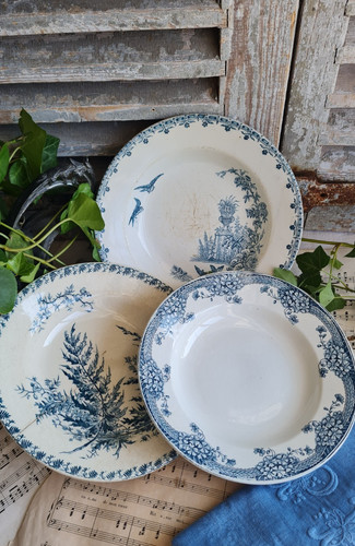 Anciennes assiettes creuses - 3,