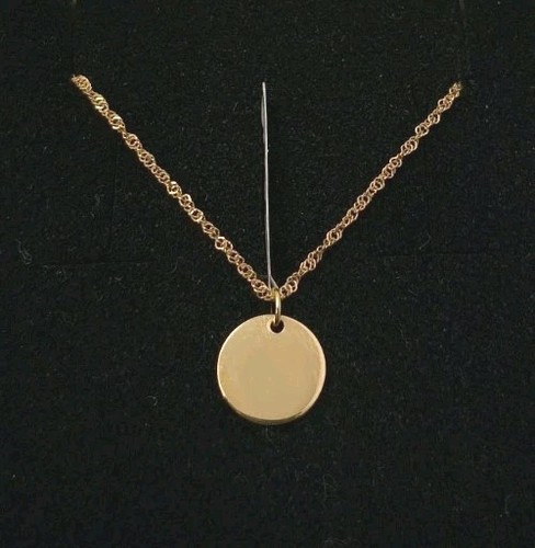 Pendentif chaîne or - et,