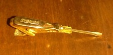 SNAP-ON  TIE Bar CLIP Clasp~ SCREWDRIVER Tool  ~2.25" long~ gold