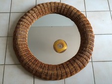 grand Miroir Soleil Rotin