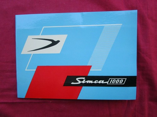 Simca 1000 notice - 1000,