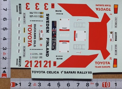 Decals toyota celica - 1/43,