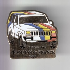RARE PINS PIN'S .. AUTO CAR RALLYE TEAM RENAULT PAU CHAMPION DE FRANCE 64 ~D3
