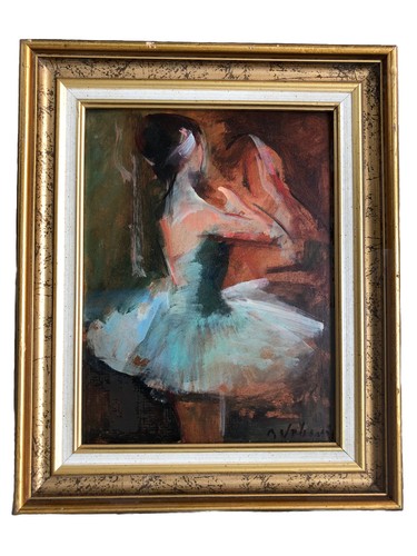 Huile sur panneau jeune - huile,
