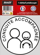 ADHESIF "CONDUITE ACCOMPAGNEE" Ø 14,6 CM