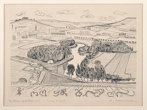 Suzanne tourte gravure paysage - suzanne,