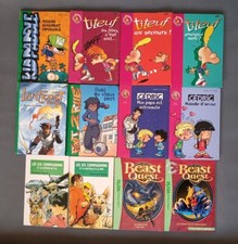 LOT LIVRES BIBLIOTHEQUE VERTE ROSE TITEUF KID PADDLE CEDRIC BEST QUEST LANFEUST.