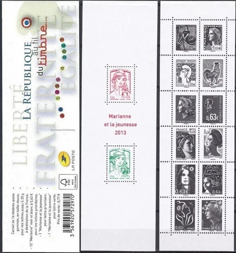 France carnet marianne - france, et