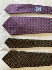 4 Cravates HERMES vintage 