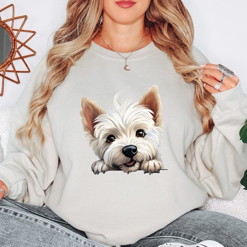 Sweat shirt westie dog - sweat-shirt,