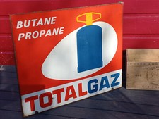 ENSEIGNE PUBLICITAIRE METALLIQUE TOTAL GAZ