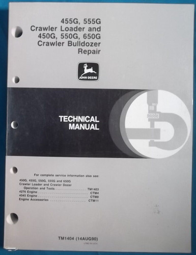 John deere 450g 455g - 450g, 555g