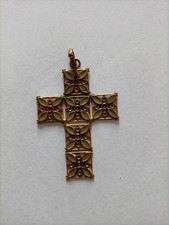 Bijou ancien : pendentif , croix religieuse.