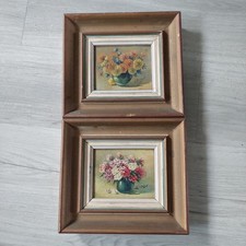 PAIRE TABLEAUX BOUQUET DE
