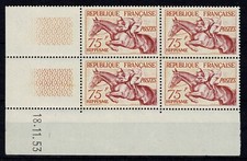 FRANCE YVERT 965 SCOTT 705 " OLYMPIC GAMES EQUESTRIAN DATED CORNER 1953 " MNH VF